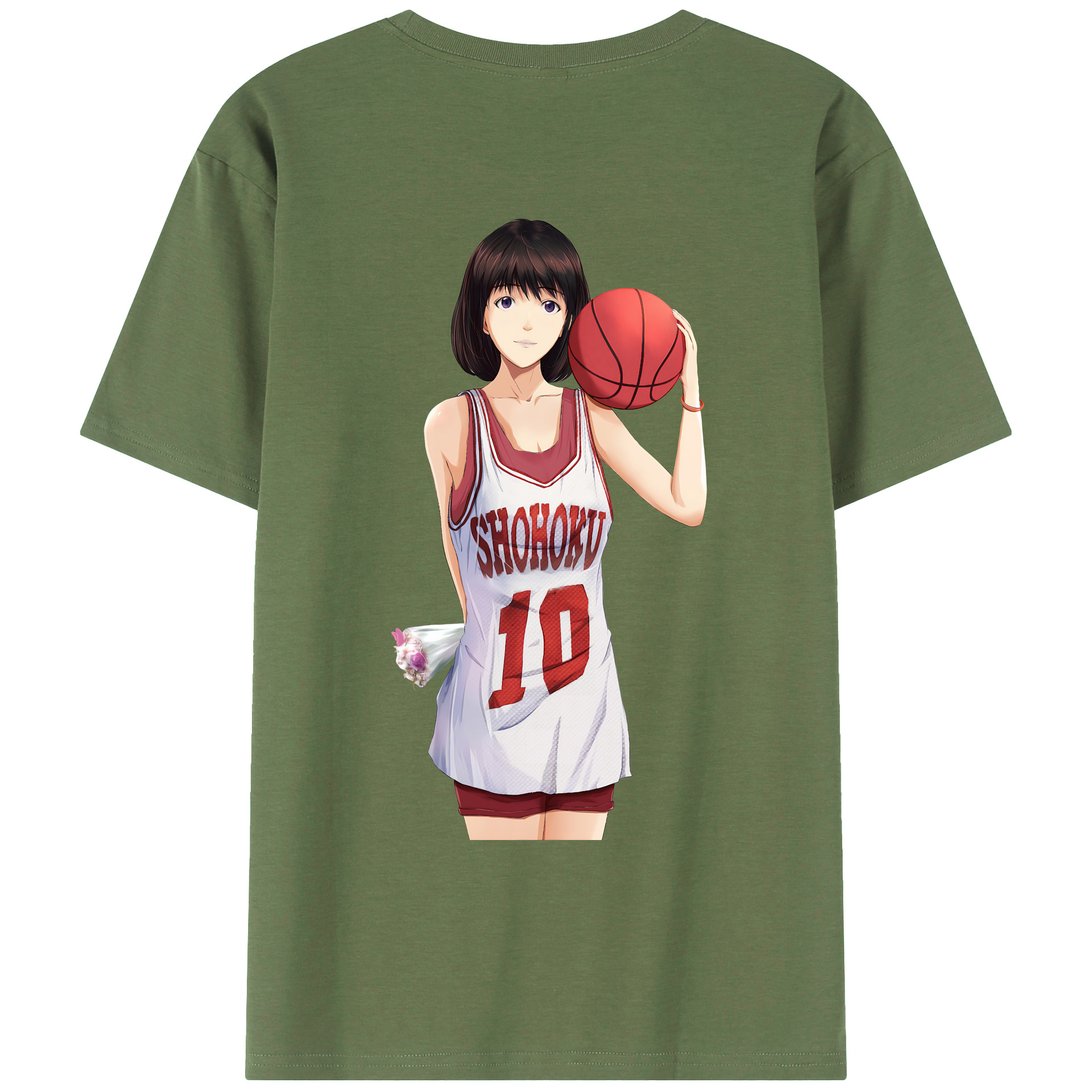 （画像用） SLAM DUNK／スラムダンク 綿100％ メンズ半袖Tシャツ（バックプリント） 通気性